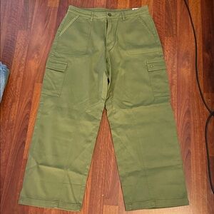 VS Pink Women's Olive Utility Cargo Pants - Large